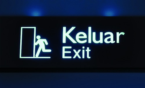 Wayfinding and Typographic Signs - exit-sign