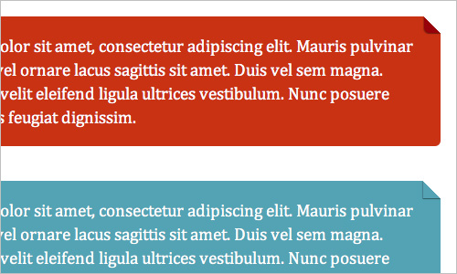 Pure CSS folded-corner effect