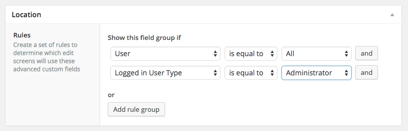 ACF плагин WORDPRESS. WORDPRESS плагин группы полей ACF. Advanced Custom fields Pro. Settings Rule.