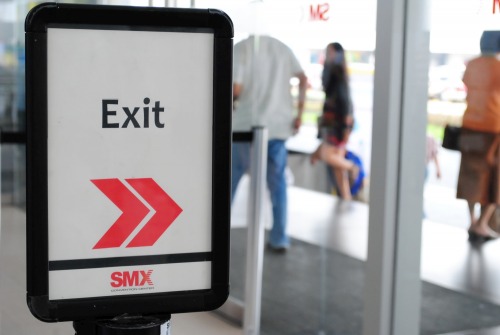 Wayfinding and Typographic Signs - exit-this-way