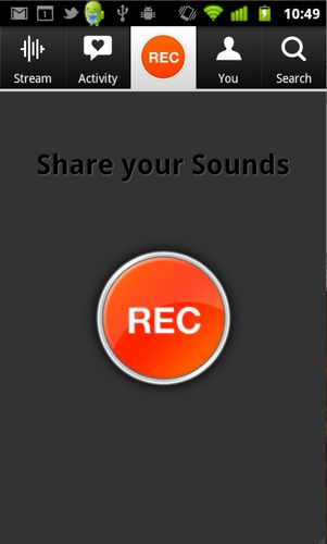 The SoundCloud app puts the top action right in front of you.