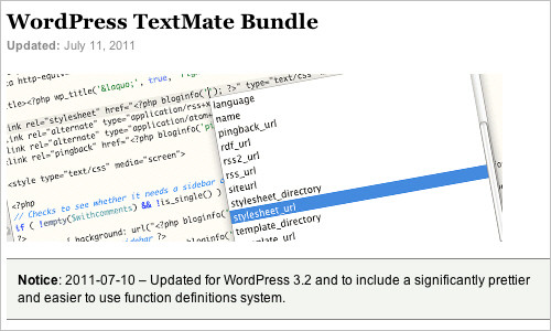 WordPress TextMate Bundle