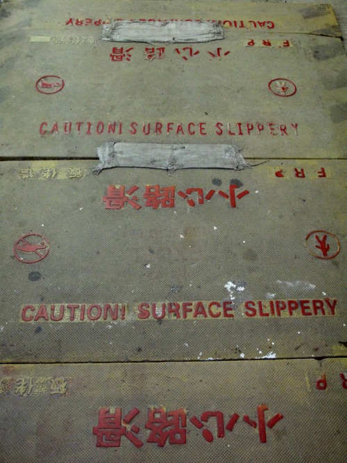 Wayfinding and Typographic Signs - cphan-caution-hongkong