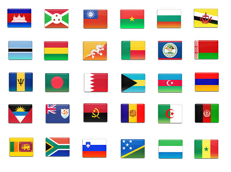 Free Icons Round-Up - 172 final country flag icons