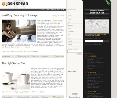 Screenshot Blog Design