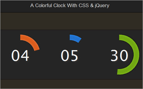A Colorful Clock With CSS and jQuery