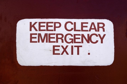 Wayfinding and Typographic Signs - emergency-exit-sign