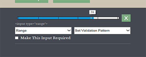 Internet Explorer 10+’s implementation of the range input type shows incremental divisions and its current numeric value on mouse drag.