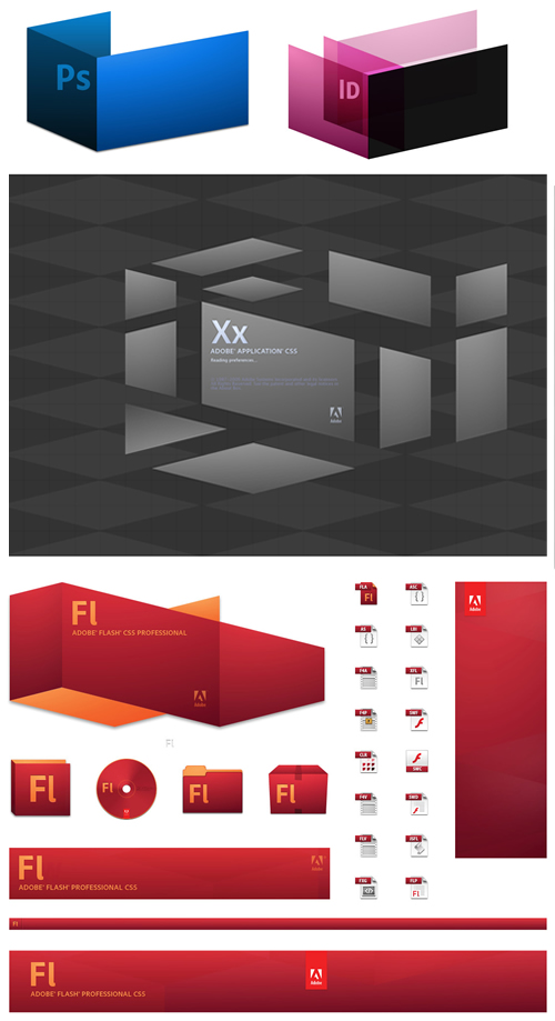 Adobe CS5 branding - made possible with the help of Fireworks