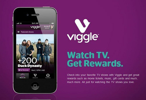 The Viggle app rewards you for watching TV.