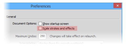 Scale stroke and effects