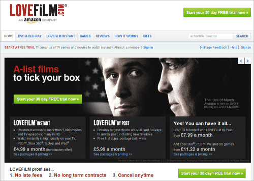 LOVEFiLM Home Page