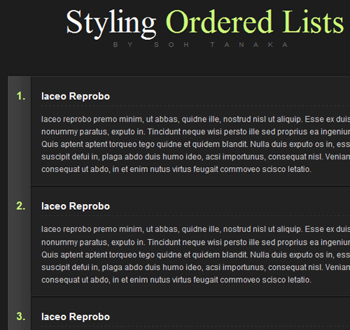 Sexy Ordered Lists with CSS