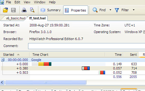 HttpWatch - screen shot.