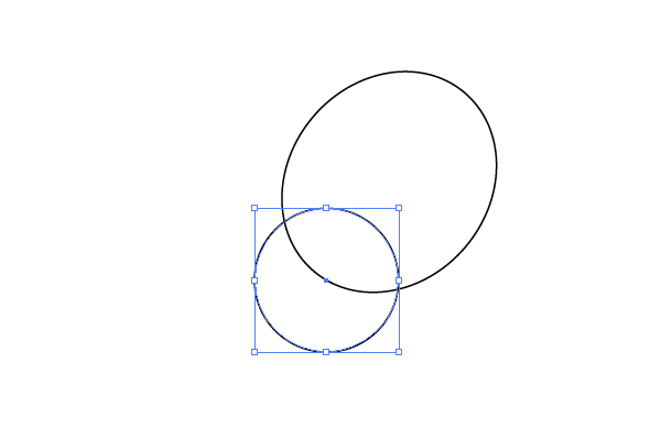 Tiger ears, drawing a circle that intersects the ellipse
