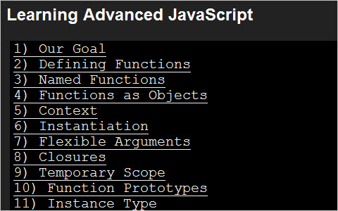 Learning Advanced JavaScript